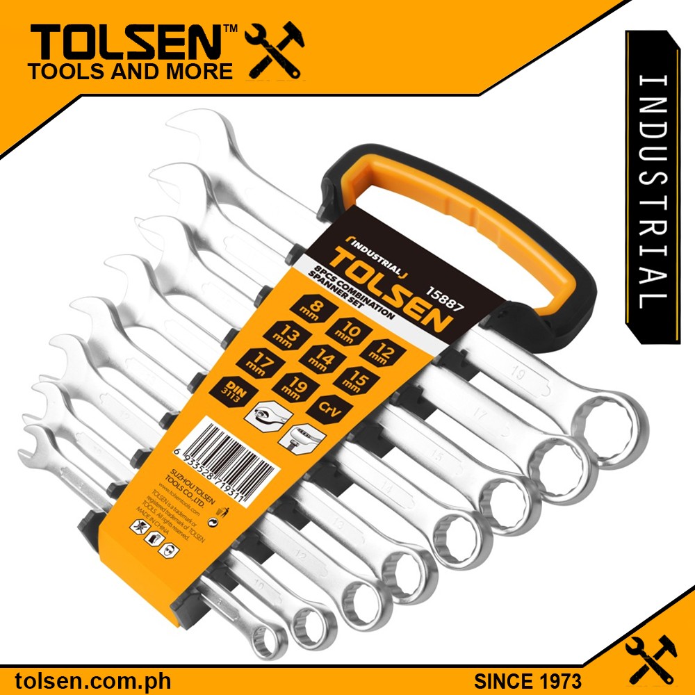 Tolsen 8Pcs Combination Spanner Set
