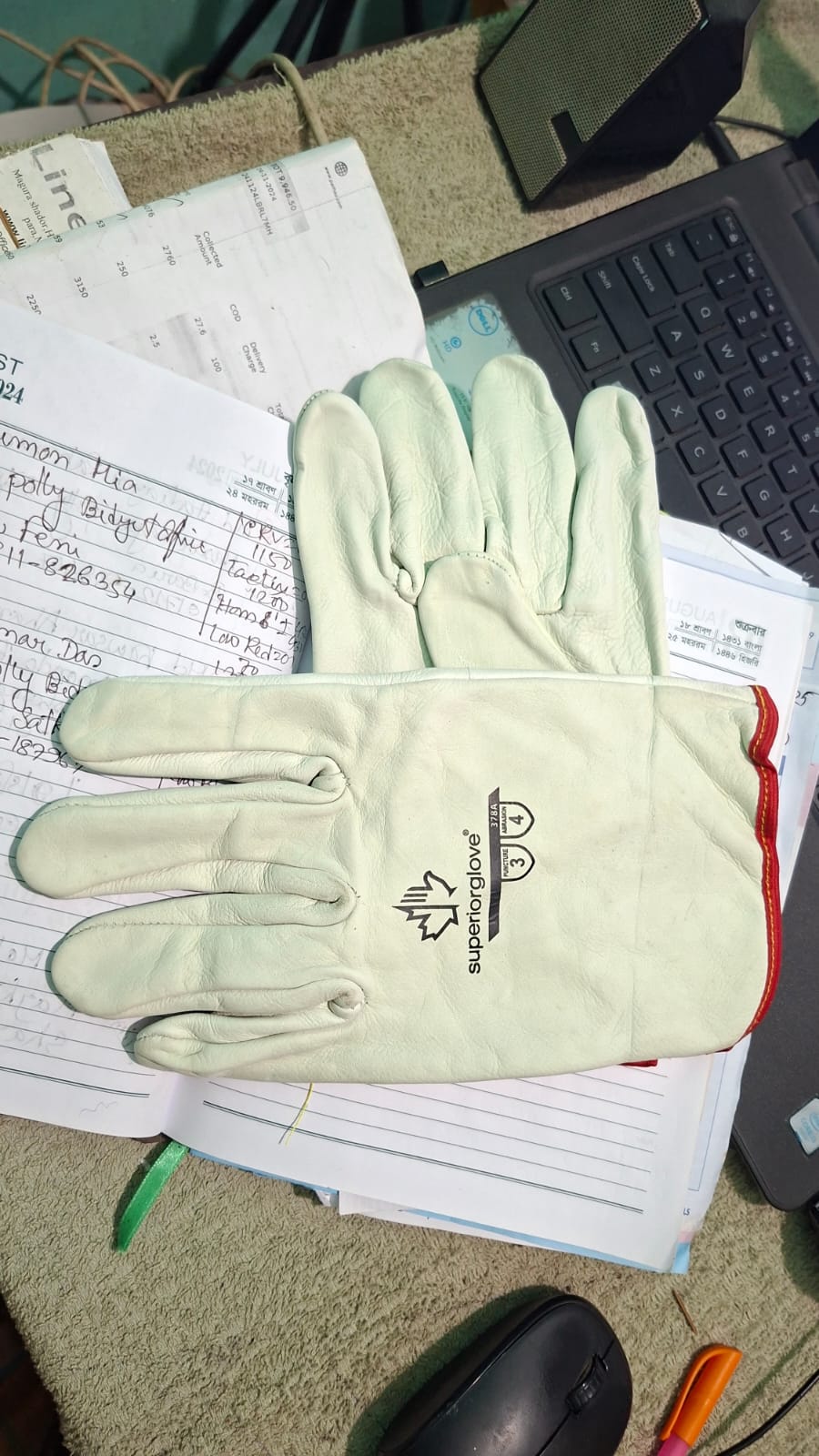 Leather Safety Work Gloves Welding J10-2064 Work Protection Bus Driving Gloves Men Real Solid Sheepskin Welding Gloves