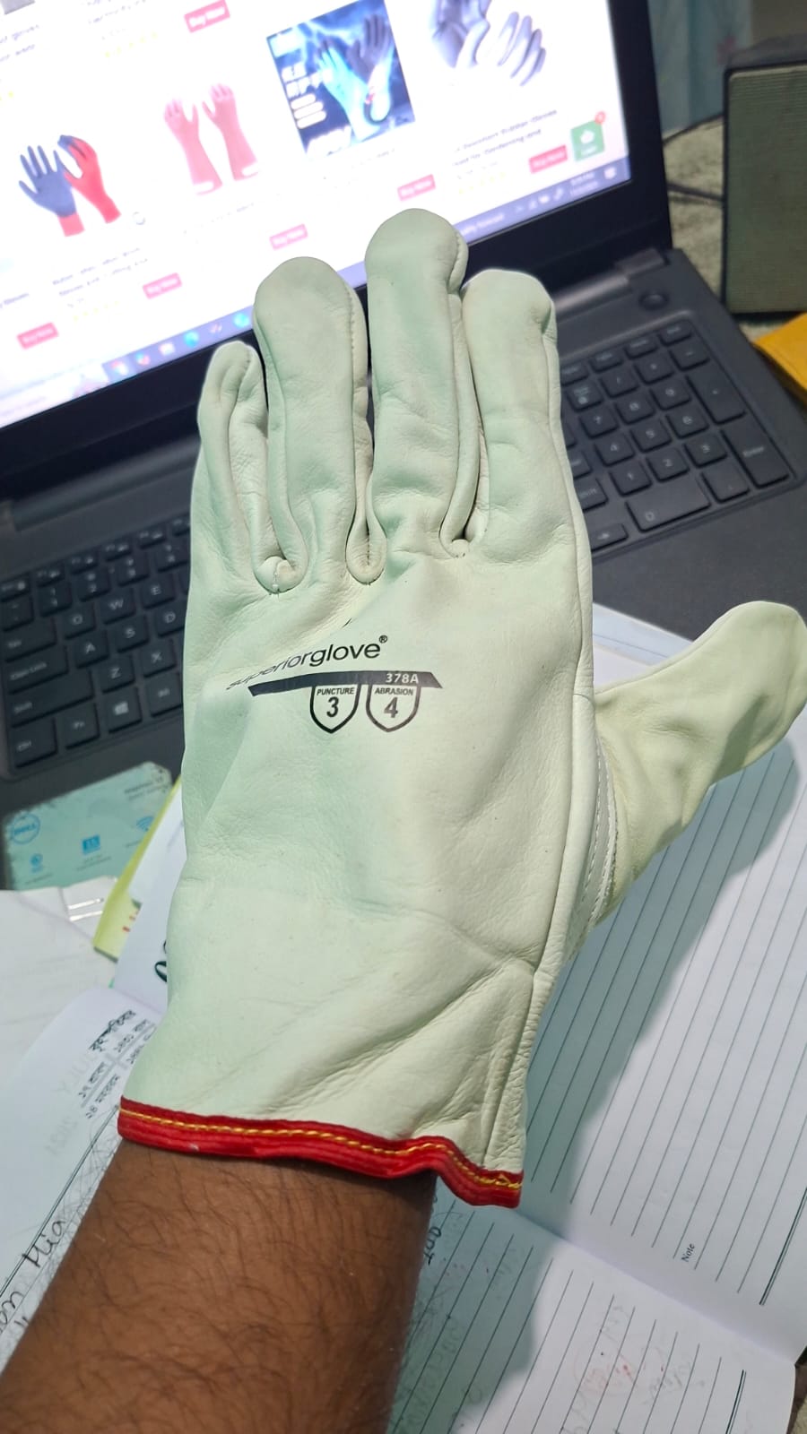 Leather Safety Work Gloves Welding J10-2064 Work Protection Bus Driving Gloves Men Real Solid Sheepskin Welding Gloves