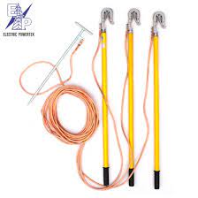 High voltage 10kv portable short circuit ground wire double spring ground rod 35kv110Kv220 ground wire double hole ground wire