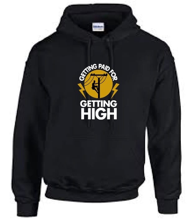 Power Lineman - Getting paid for - Hooded Sweatshirt - Navy