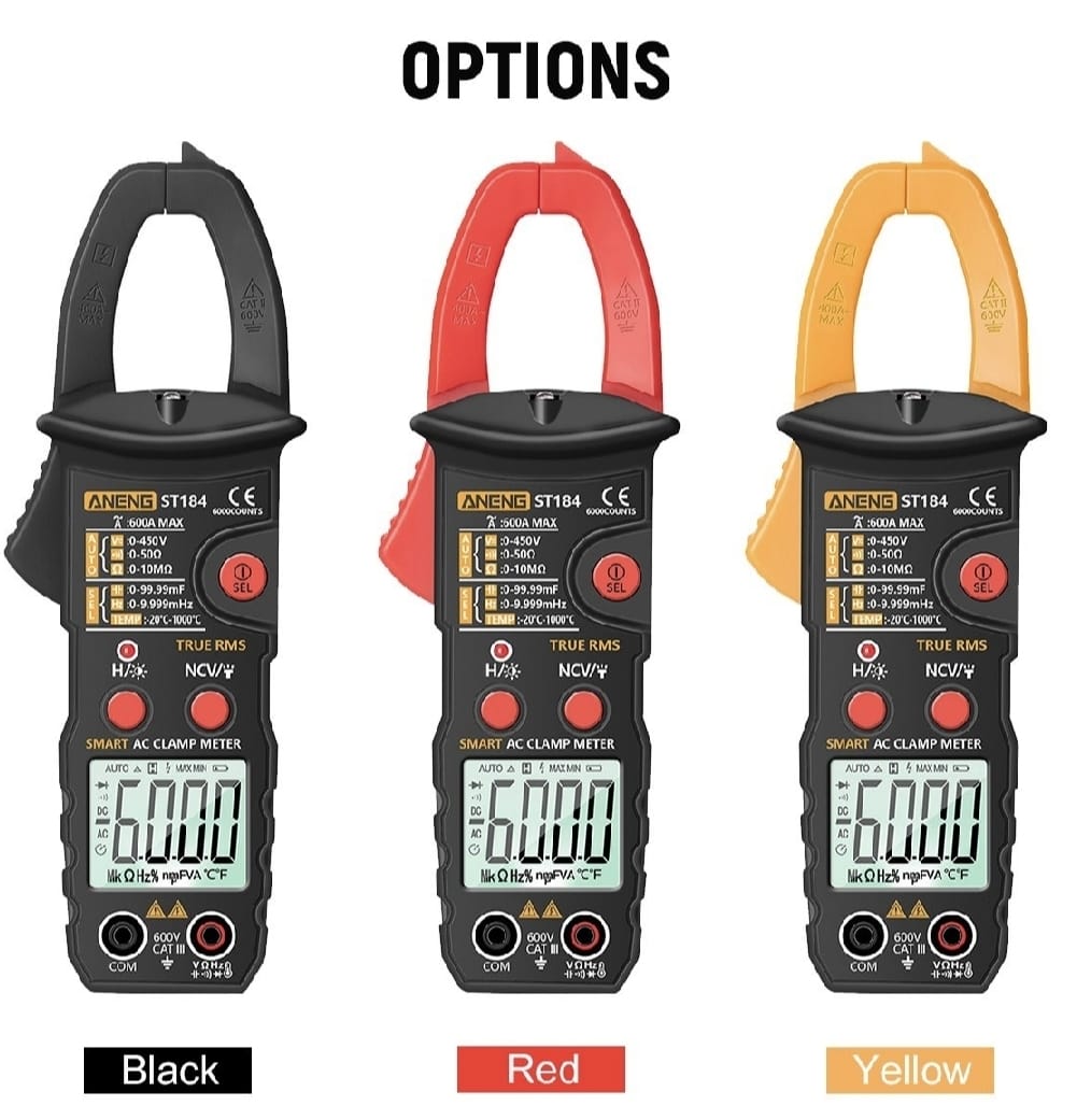 ANENG True RMS Digital Multimeter Clamp Meter DC/AC Voltage Detector AC Amp Meter with Ohm Capacitance NCV Continuity Diode Hertz Temperature Tester